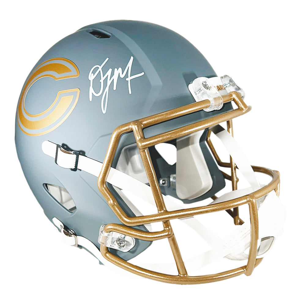 DJ Moore Signed Chicago Bears Slate Alternate Speed Full-Size Replica Football Helmet (JSA)