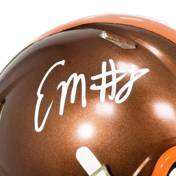 Elijah Moore Signed Cleveland Browns Flash Mini Football Helmet (JSA)