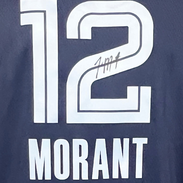 Ja Morant Signed NIKE Swingman Memphis Grizzlies Blue Large Basketball Jersey (JSA)