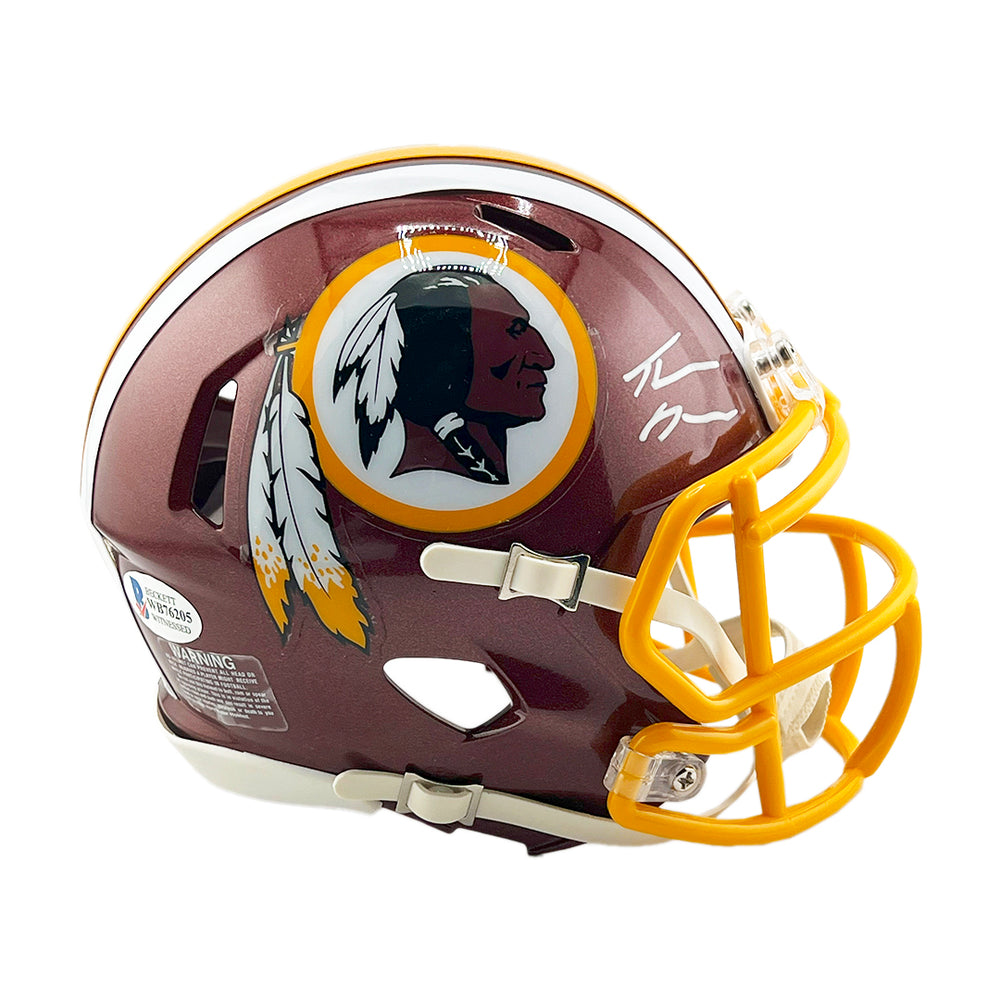 Thaddeus Moss Signed Washington Redskins Speed Mini Football Helmet (Beckett)