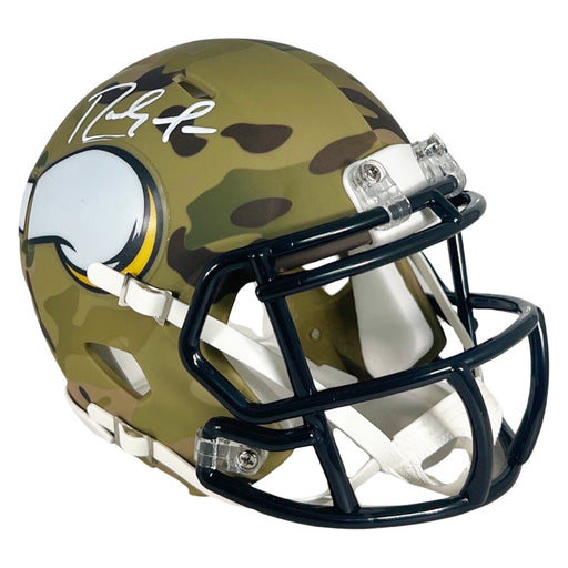 Randy Moss Signed Minnesota Vikings Camo Speed Mini Football Helmet (Beckett)