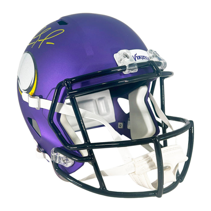authentic vs replica football helmet Randy Moss Signed Minnesota Vikings Speed Full-Size Replica Football H — RSA
