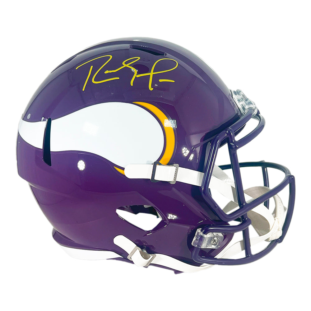 Randy Moss Signed Minnesota Vikings Throwback 83-01 Speed Full-Size Replica Football Helmet (Beckett)