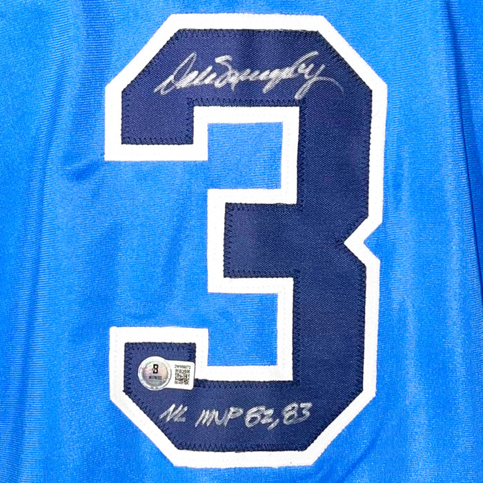 Dale Murphy Signed NL MVP 82, 83 Inscription Atlanta Blue Baseball Jersey (Becket)