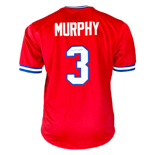 Dale Murphy Signed Blue Ink Atlanta Red Throwback Baseball Jersey (JSA)