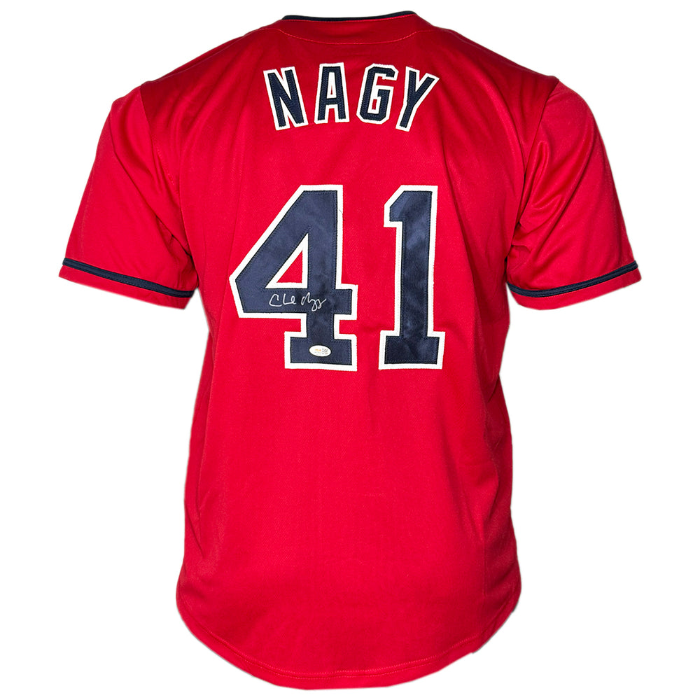 Charles Nagy Signed Cleveland Red Baseball Jersey (JSA)