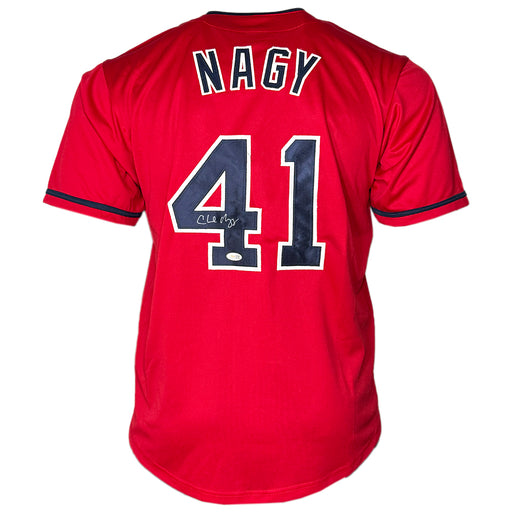 Charles Nagy Signed Cleveland Red Baseball Jersey (JSA)
