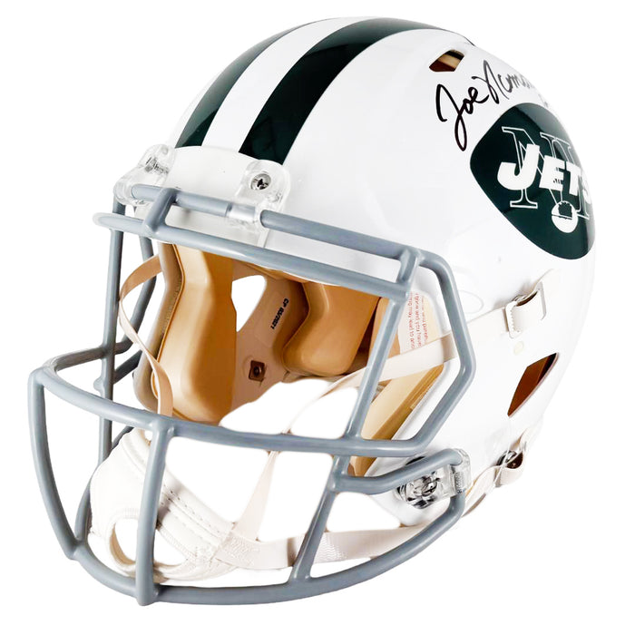 Joe Namath Signed Double Signature New York Jets Throwback 65-77 Authentic Speed Full-Size Football Helmet (JSA)