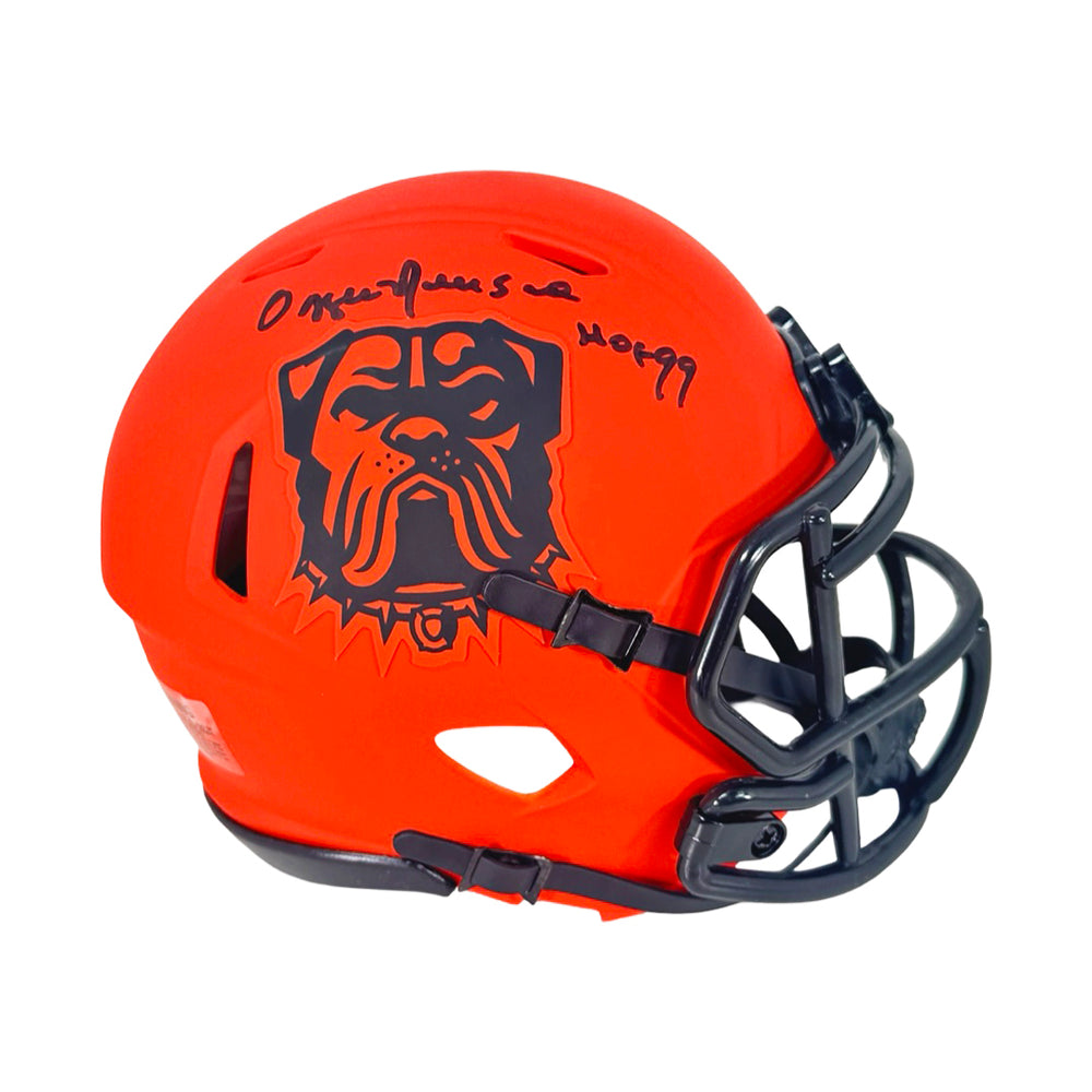 Ozzie Newsome Signed HOF 99 Inscription Cleveland Browns Rave Mini Football Helmet (JSA)