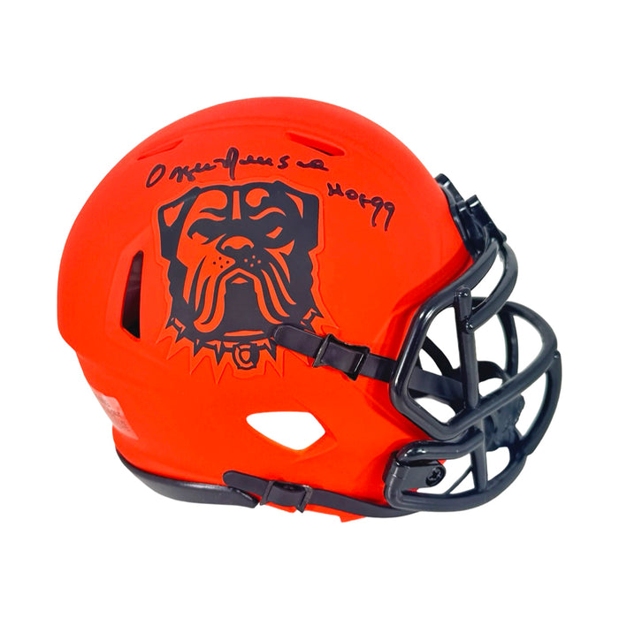 Ozzie Newsome Signed HOF 99 Inscription Cleveland Browns Rave Mini Football Helmet (JSA)