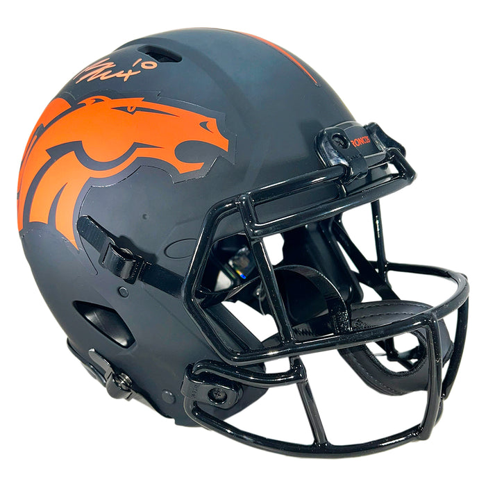 Bo Nix Signed Denver Broncos Authentic Eclipse Full-Size Football Helmet (Beckett)