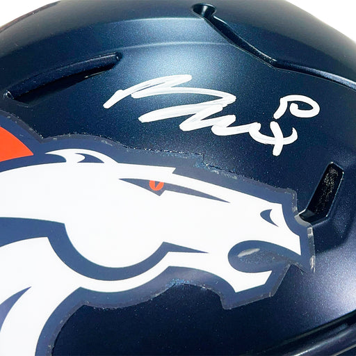 Bo Nix Signed Denver Broncos Authentic SpeedFlex Full-Size Football Helmet (Beckett)