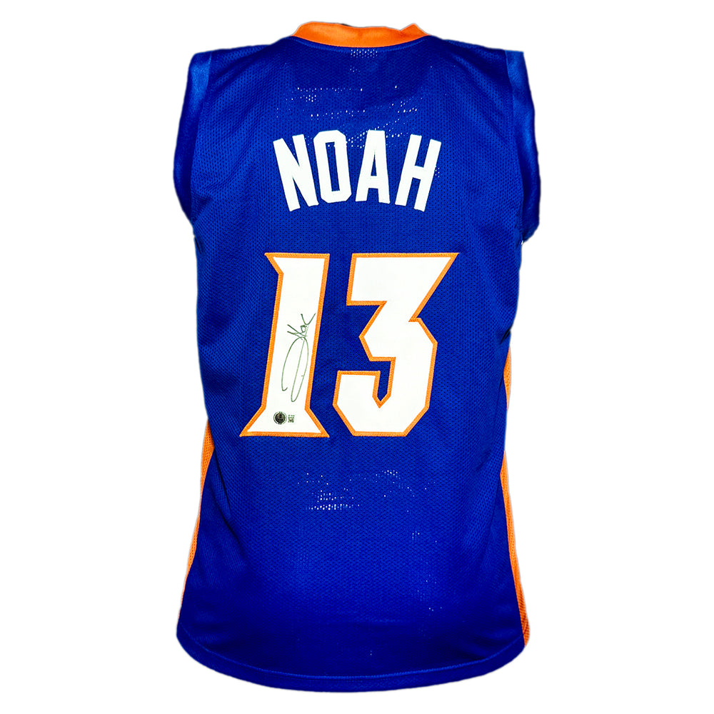 Joakim Noah Signed Florida College Blue Basketball Jersey (Beckett)