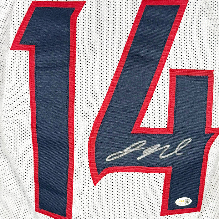 Jaylin Noel Signed Houston White Game Style Football Jersey (JSA)