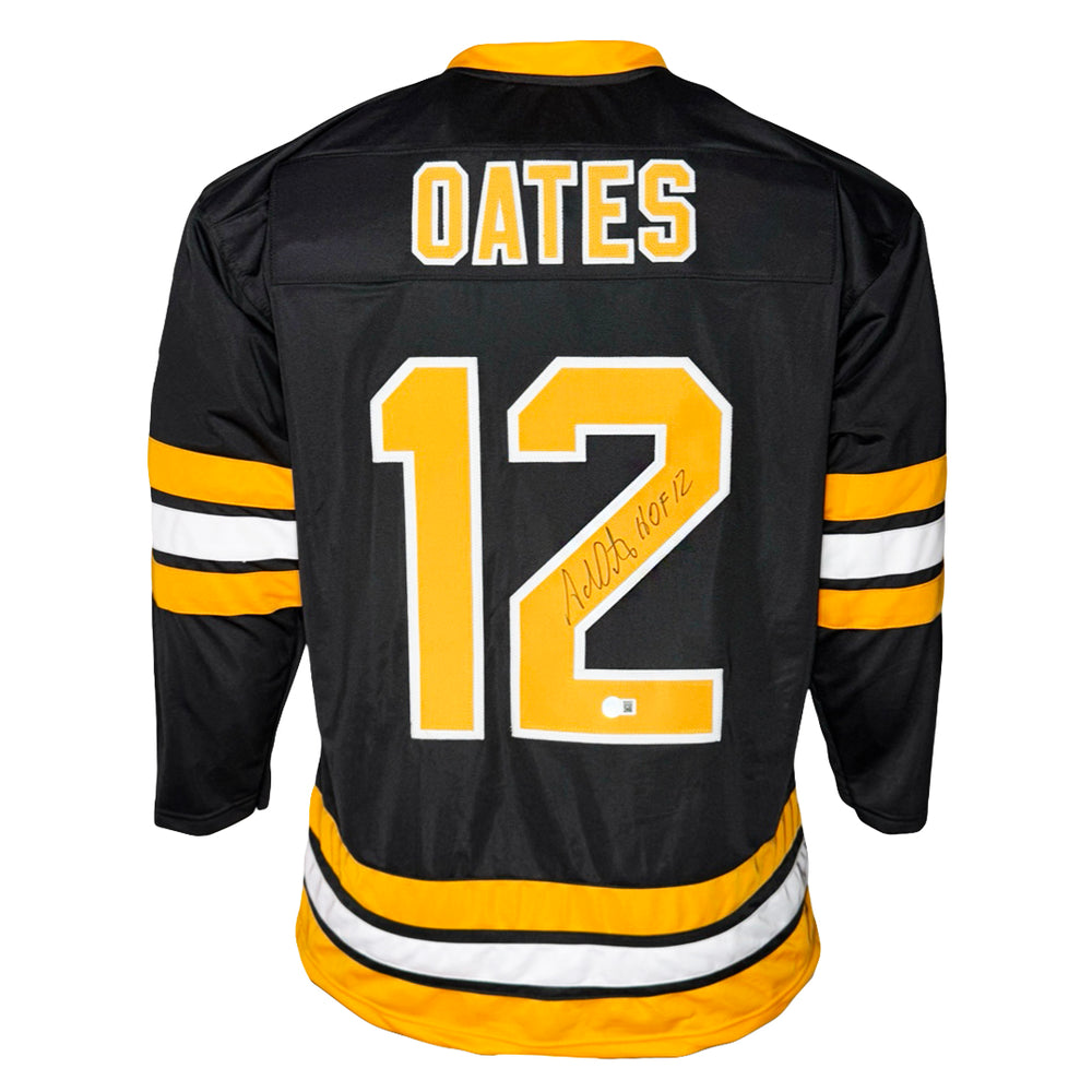 Adam Oates Signed Boston Black HOF 12 Hockey Jersey (Beckett)