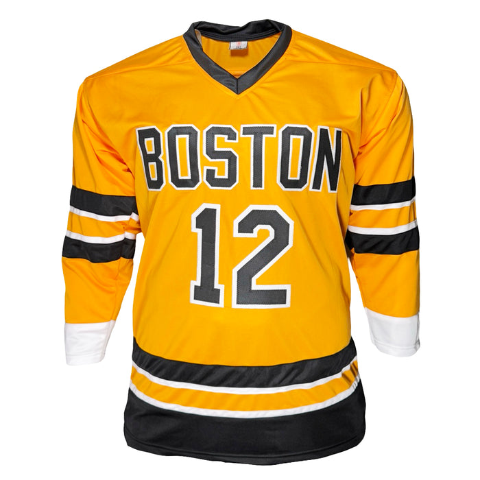 Adam Oates Signed Boston Yellow HOF 12 Hockey Jersey (Beckett)