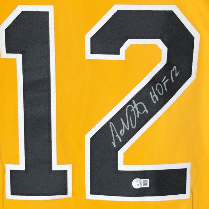 Adam Oates Signed Boston Yellow HOF 12 Hockey Jersey (Beckett)