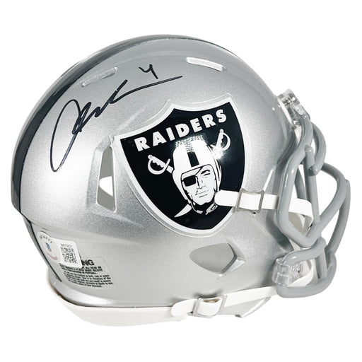 Aidan O'Connell Signed Las Vegas Raiders Speed Mini Football Helmet (Beckett)