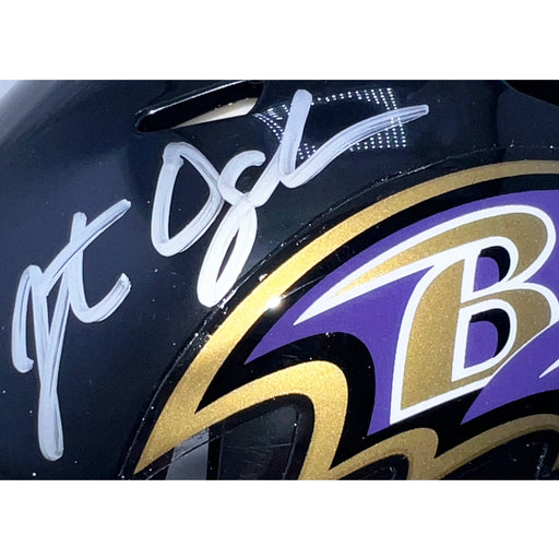 Jonathan Ogden Signed Baltimore Ravens Speed Mini Football Helmet (Beckett)