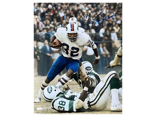 OJ Simpson Signed Buffalo vs New York 16x20 Football Photo (JSA)
