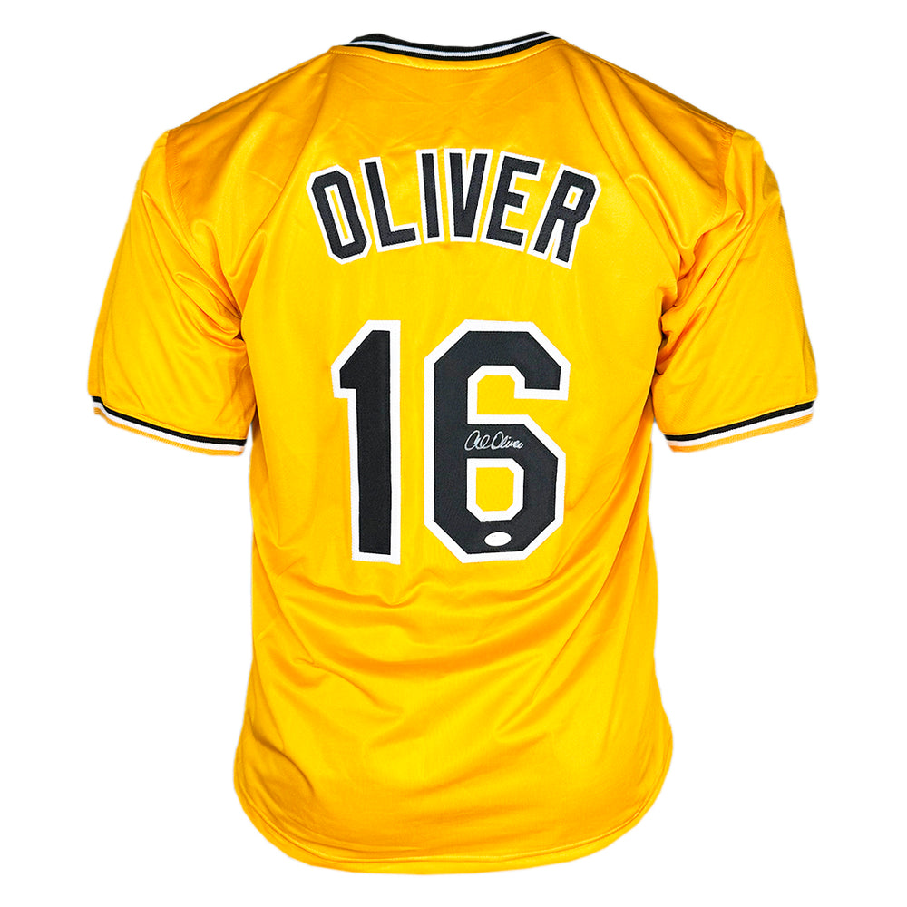 Al Oliver Signed Pittsburgh Yellow Baseball Jersey (JSA)