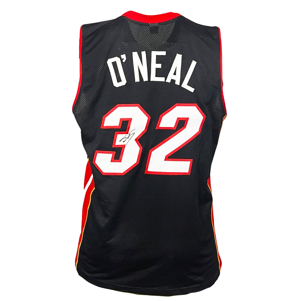 Shaquille O'Neal Signed Miami Black Basketball Jersey (JSA)