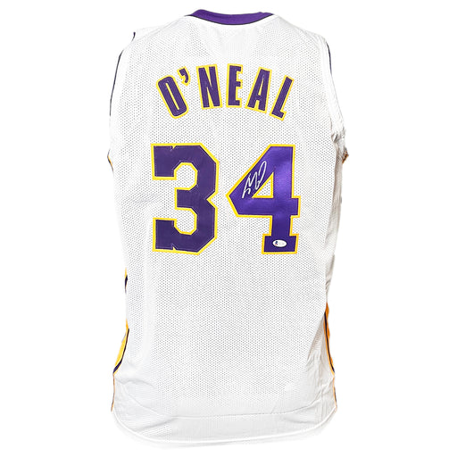 Shaquille O'Neal Signed Los Angeles White Basketball Jersey (Beckett)