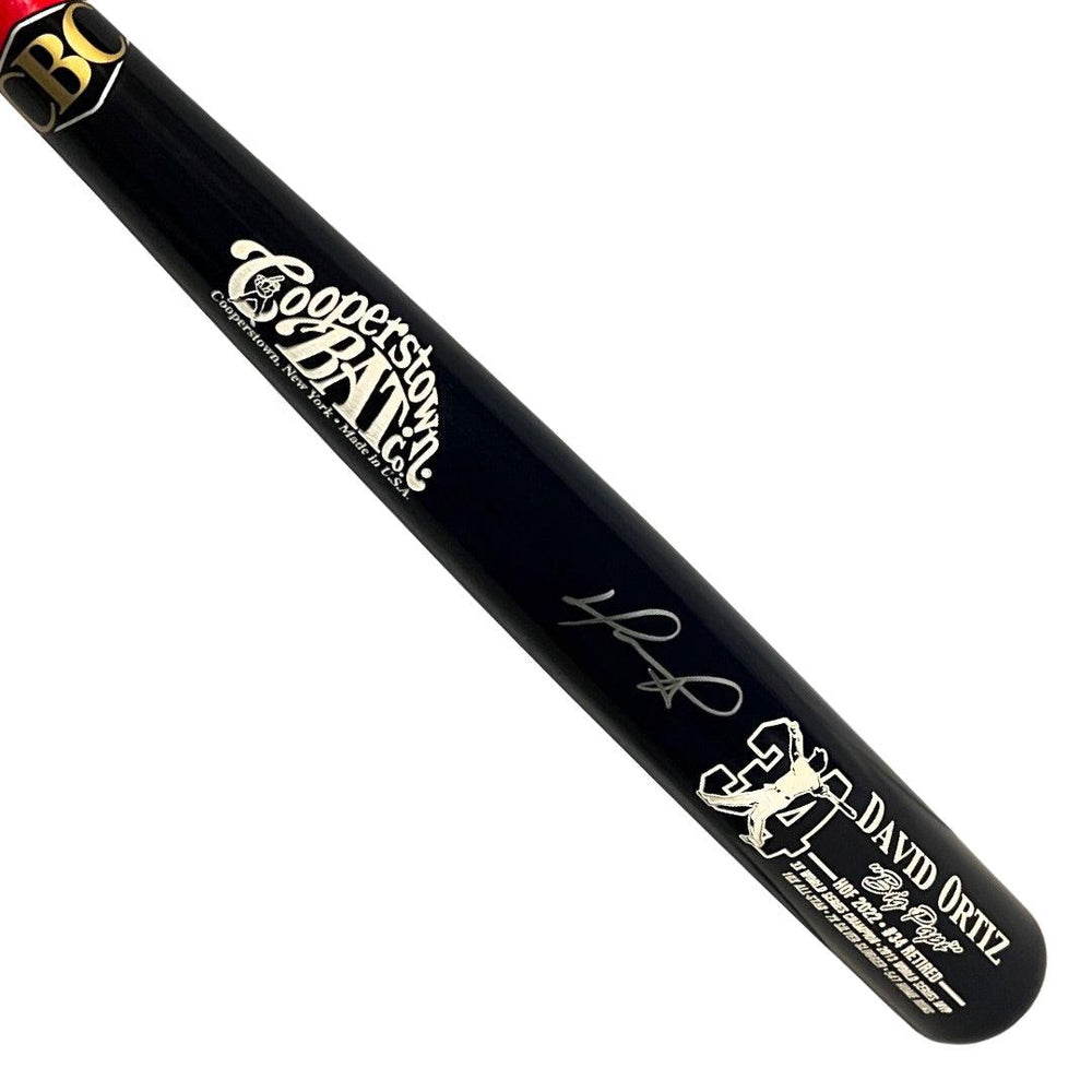 David Ortiz Signed Cooperstown Black Baseball Bat (PSA) - RSA