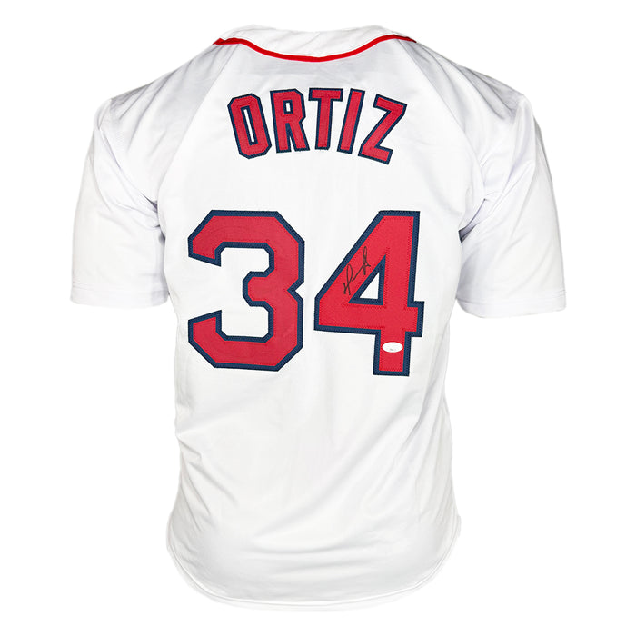David Ortiz Signed Boston White Baseball Jersey (JSA)