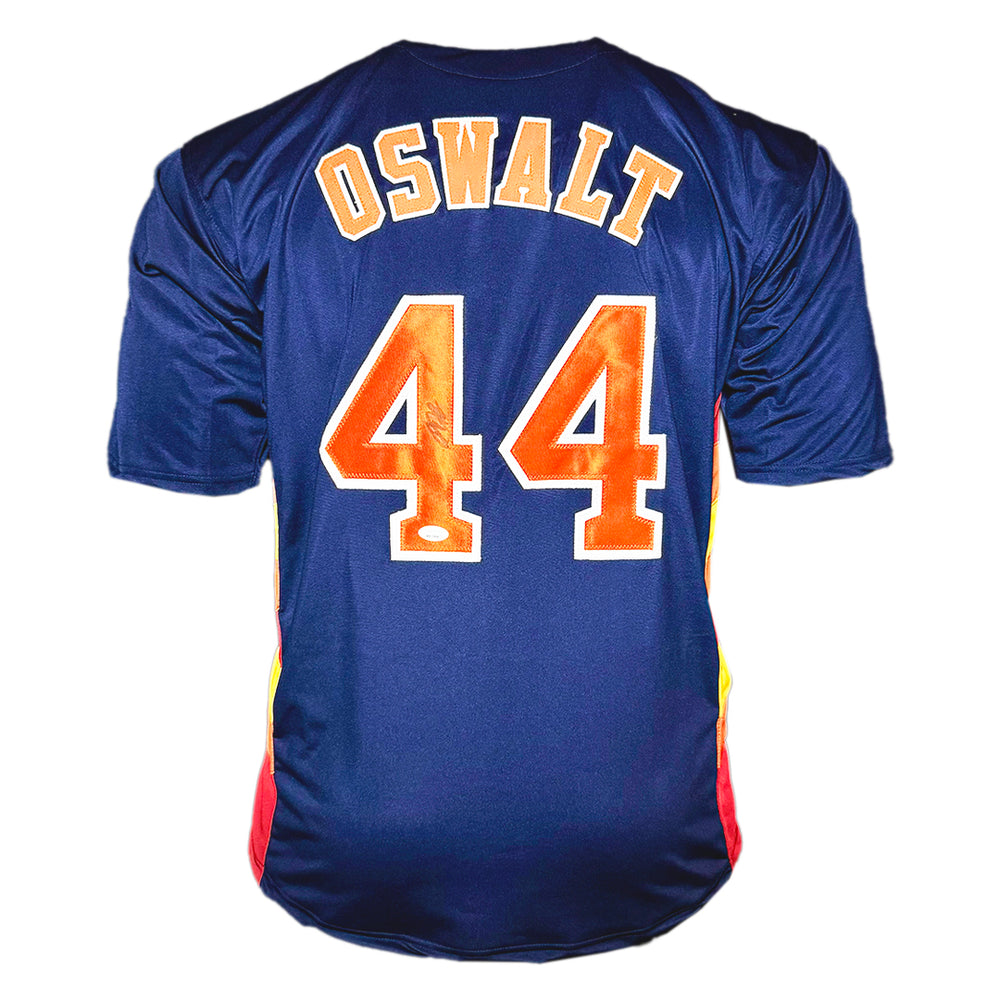 Roy Oswalt Signed Houston Navy Baseball Jersey (JSA)