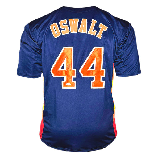 Roy Oswalt Signed Houston Navy Baseball Jersey (JSA)