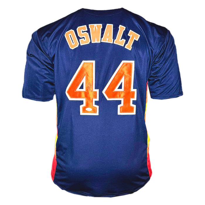 Roy Oswalt Signed Houston Navy Baseball Jersey (JSA)