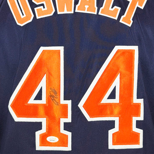 Roy Oswalt Signed Houston Navy Baseball Jersey (JSA)