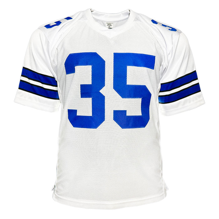 DeMarvion Overshown Signed Dallas White Football Jersey (JSA)