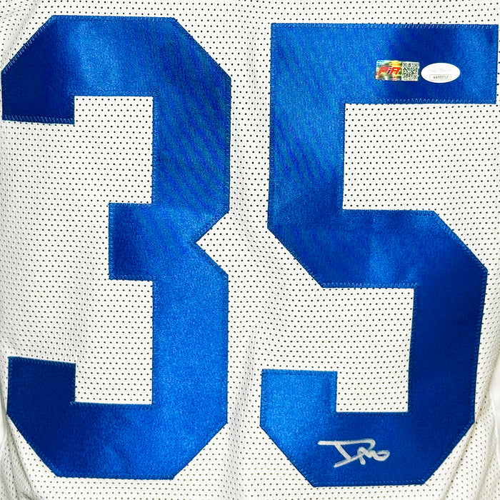 DeMarvion Overshown Signed Dallas White Football Jersey (JSA)