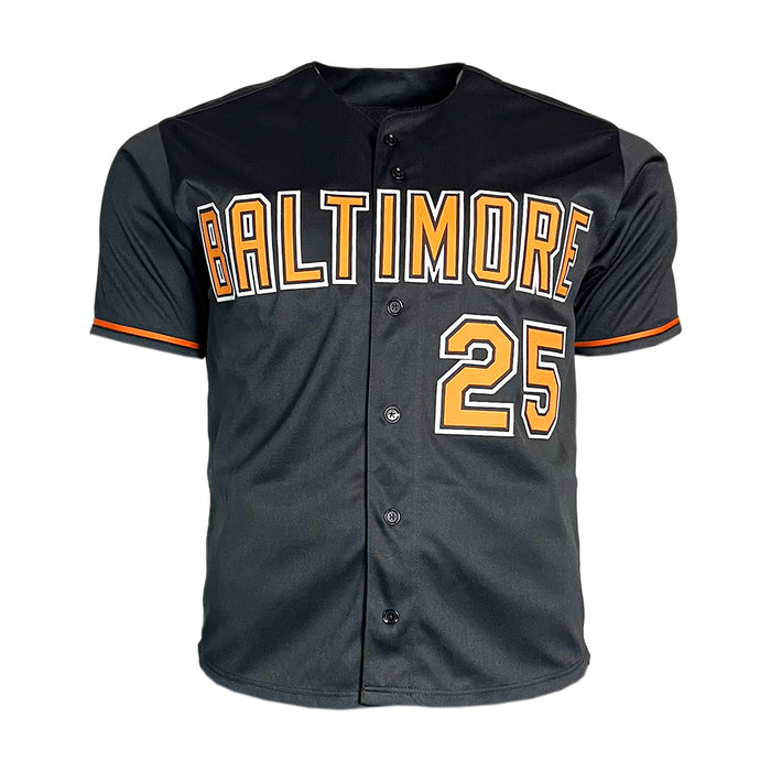 Rafael Palmeiro Signed Baltimore Black Baseball Jersey (JSA)
