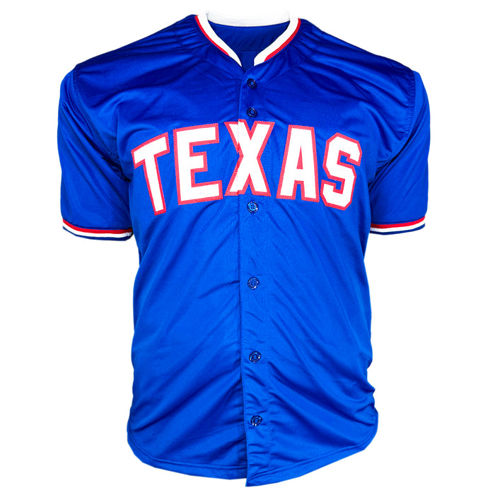 Rafael Palmeiro Signed Texas Royal Blue Baseball Jersey (JSA)