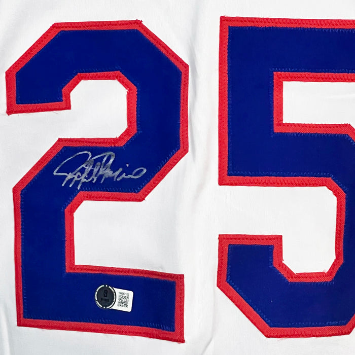 Rafael Palmeiro Signed Texas White Baseball Jersey (Beckett)