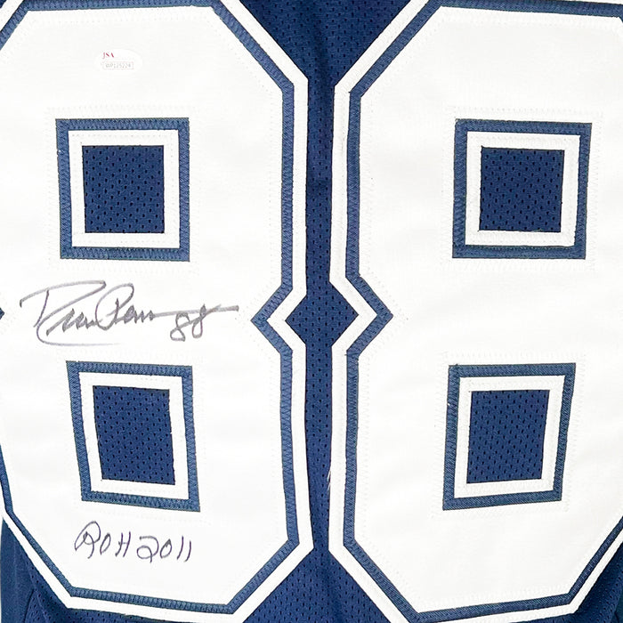 Drew Pearson Signed ROH 2011 Inscription Dallas Navy Football Jersey (JSA)