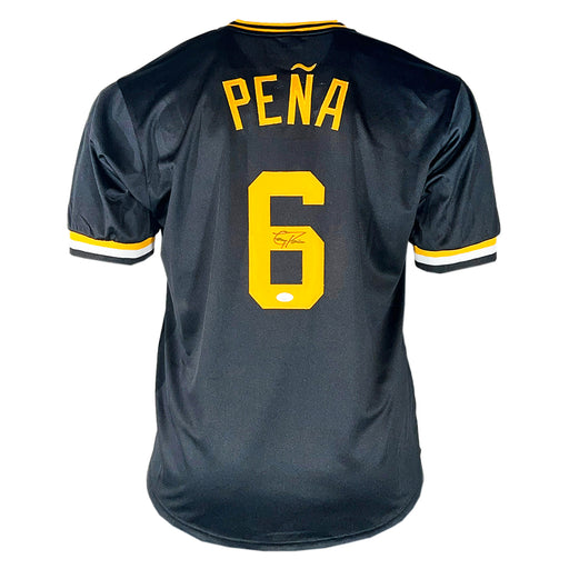Tony Pena Signed Pittsburgh Black Baseball Jersey (JSA)