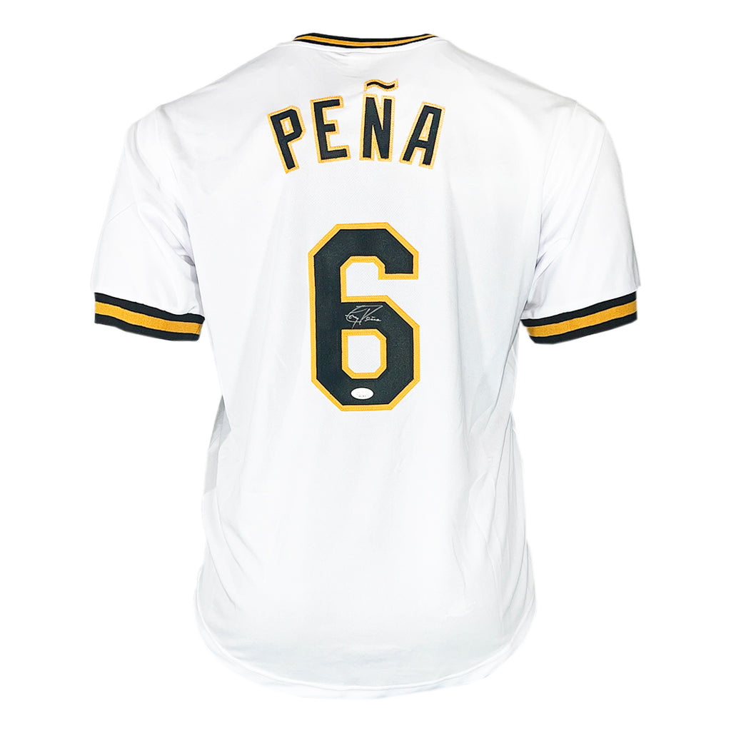 Tony Pena Signed Pittsburgh White Baseball Jersey (JSA) — RSA