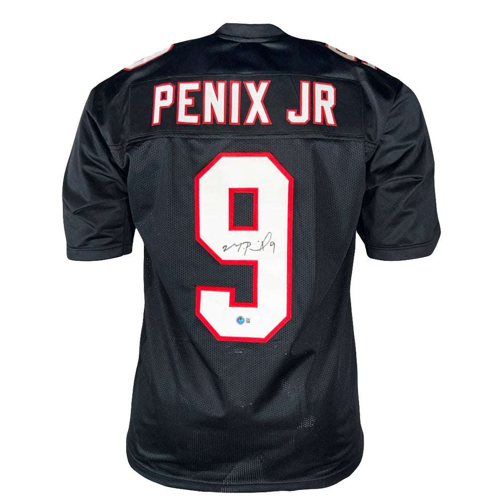Michael Penix Jr. Signed Atlanta Black Throwback Football Jersey (Beckett)