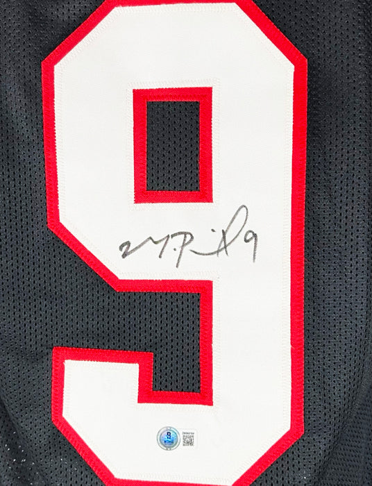 Michael Penix Jr. Signed Atlanta Black Throwback Football Jersey (Beckett)