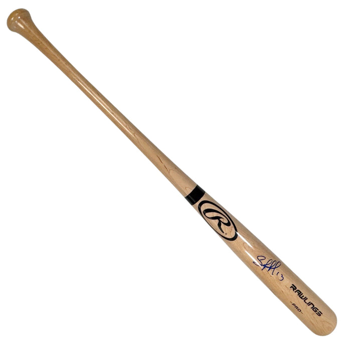 Salvador Perez Signed Rawlings Blonde Baseball Bat (Beckett)
