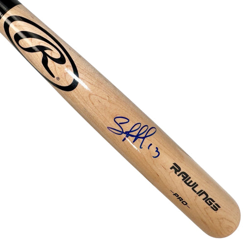 Salvador Perez Signed Rawlings Blonde Baseball Bat (Beckett)