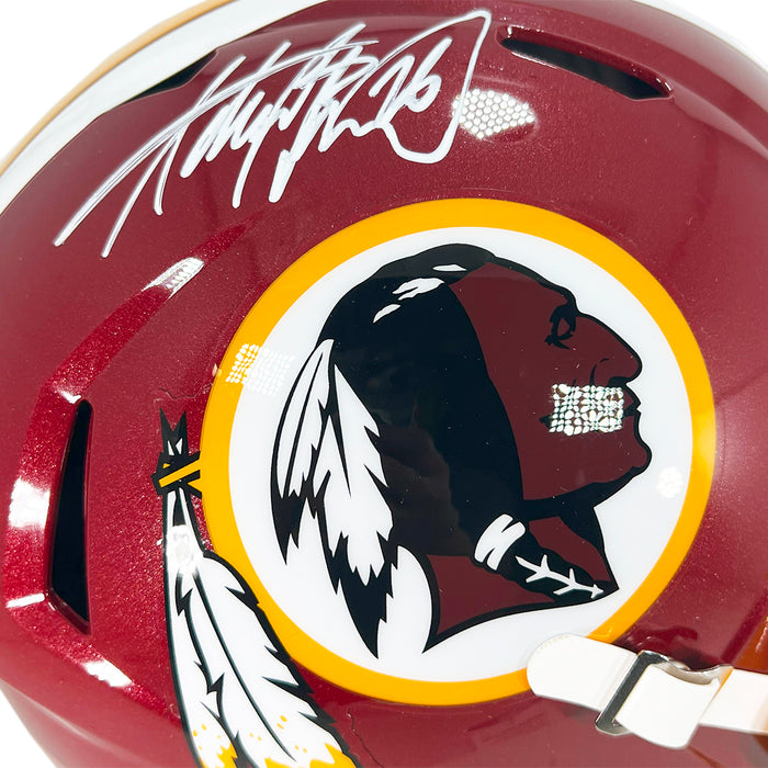 Adrian Peterson Signed Washington Redskins Speed Full-Size Replica Football Helmet (Beckett)