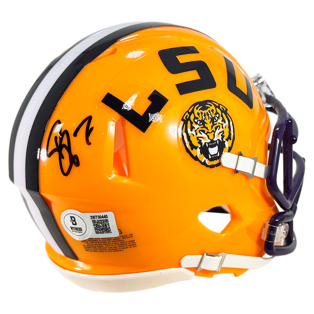 Patrick Peterson Signed LSU Tigers Speed Mini Football Helmet (Beckett)