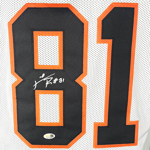 Carl Pickens Signed Cincinnati White Football Jersey (JSA)