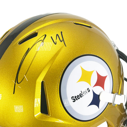 George Pickens Signed Pittsburgh Steelers Flash Speed Full-Size Replica Football Helmet (JSA)