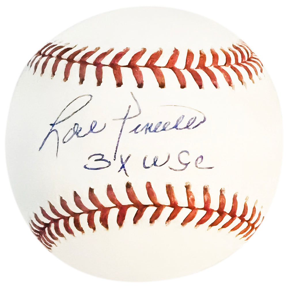 Lou Piniella Signed 3x WSC Inscription Rawlings Official Major League Baseball (JSA)